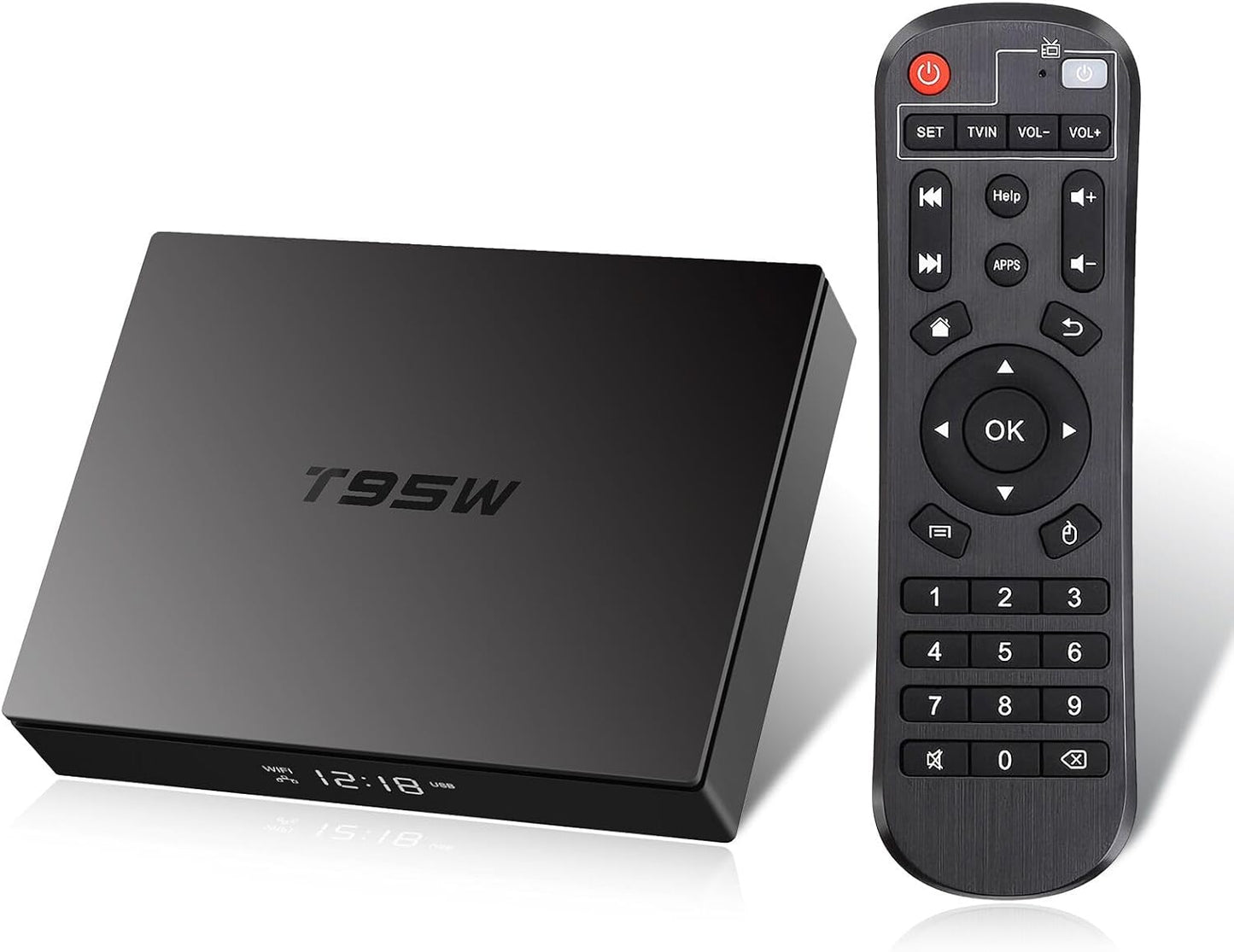 Android 11.0 TV Box avec Quad Core Arm Cortex-A35, 2 Go RAM 16 Go ROM, 4K HD, Double WiFi, Bluetooth 5.0 Smart Box