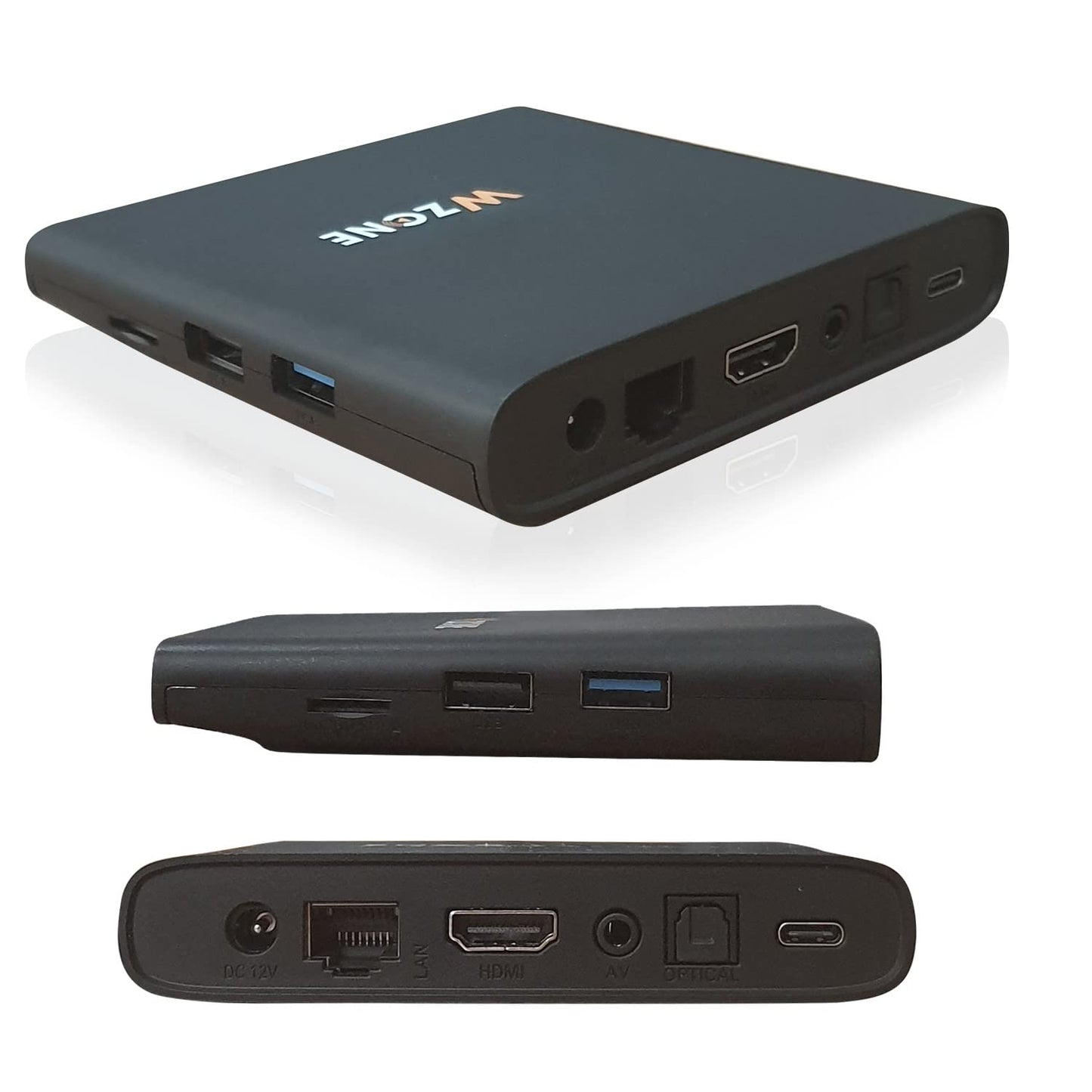 Leyf 4K Android TV Box Original Licensed by Google LLC and Netflix, Disney, Prime Video WiFi, Type-C, HDMI 2.1, USB 3.0, Ethernet, MicroSD/Smart TV, Chromecast, Youtube