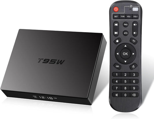 Android 11.0 TV Box avec Quad Core Arm Cortex-A35, 2 Go RAM 16 Go ROM, 4K HD, Double WiFi, Bluetooth 5.0 Smart Box