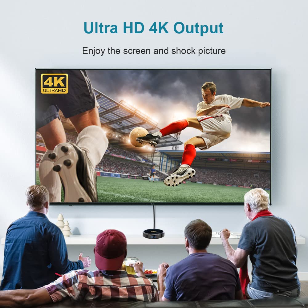Android TV Box 11.0, Hk1 Rbox H8 4 Go De RAM 128 Go De ROM Avec H618 Quad-Core 64 Bits, Android Box Dual-Wifi 2,4 Ghz/5 Ghz BT 4.2 USB 3.0 3D 4K/6K Avec Mini Clavier Sans Fil,4gb+128gb