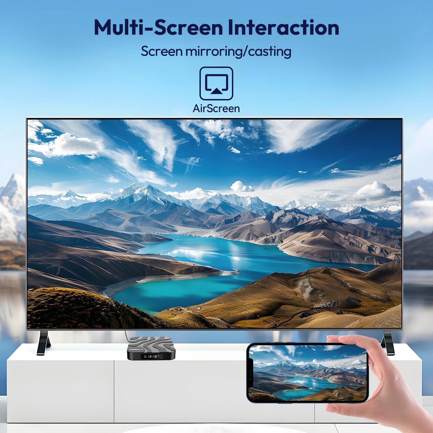 Android TV Box 12.0, T95MAX Android Box 4GB RAM 32GB ROM H618 Quad-Core CPU 6K TV Box Support 2.4/5G Dual WiFi Ethernet Bluetooth 4.0 H.265 Smart Box